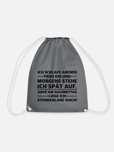Ich bin ein Morgenmuffel | lustige Sprüche - Turnbeutel - Grau