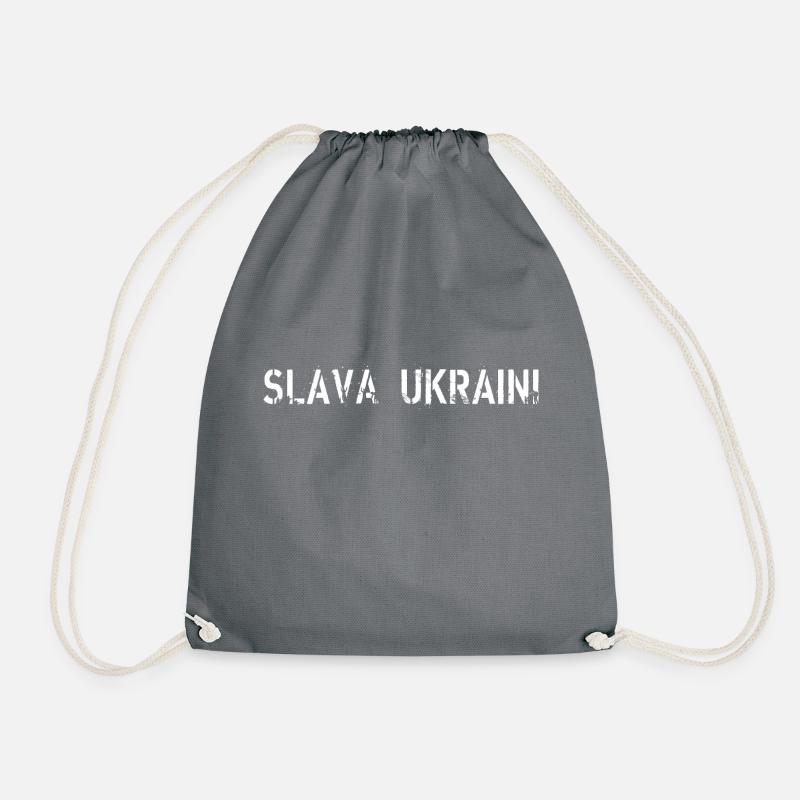 Slawa Ukraini - Turnbeutel - Grau