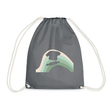 Baker - Drawstring Bag - grey - Front