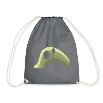 Muffin Baker - Drawstring Bag - grey - Front