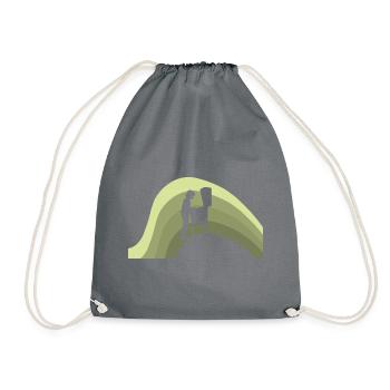 Pinball Gambling Pinball - Drawstring Bag - grey - Front