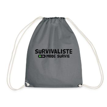 Survivaliste en mode survie - Sac de sport léger - gris - Devant