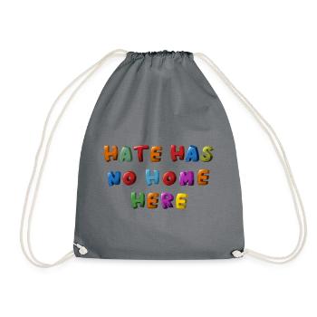 hate has no home here - Turnbeutel - Grau - Vorne