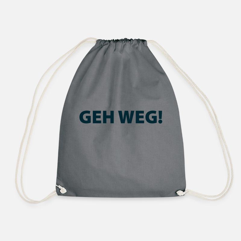Geh Weg! - Turnbeutel - Grau