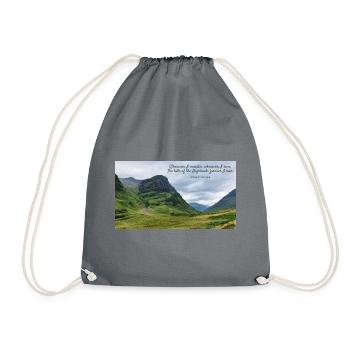 Wherever I wander wherever I rove - Highlands - Drawstring Bag - grey - Front