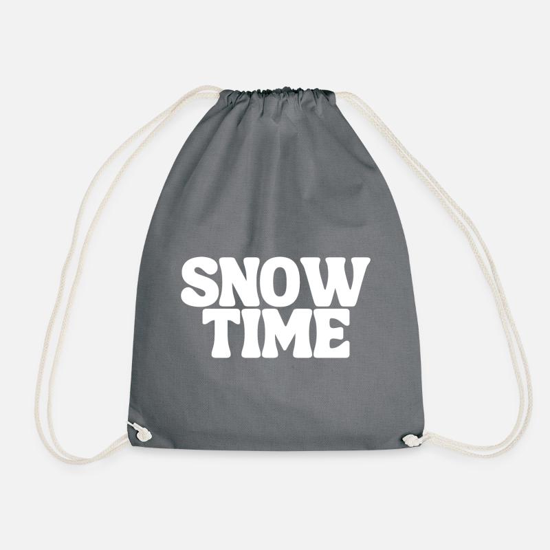 SCHNEEZEIT WINTERSAISON SKI SCHNEE - Turnbeutel - Grau
