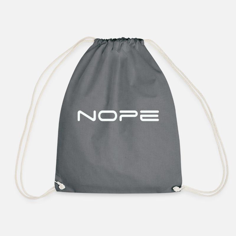 NOPE - sei kein ja-Sager! - Turnbeutel - Grau