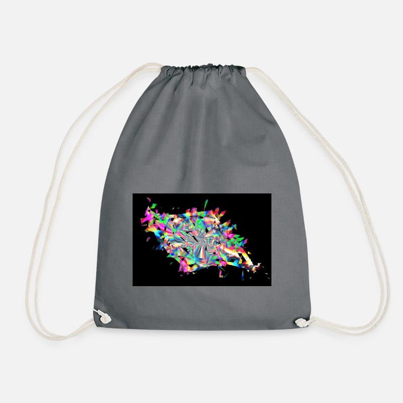 Bent Rectangle Poster - Drawstring Bag - grey