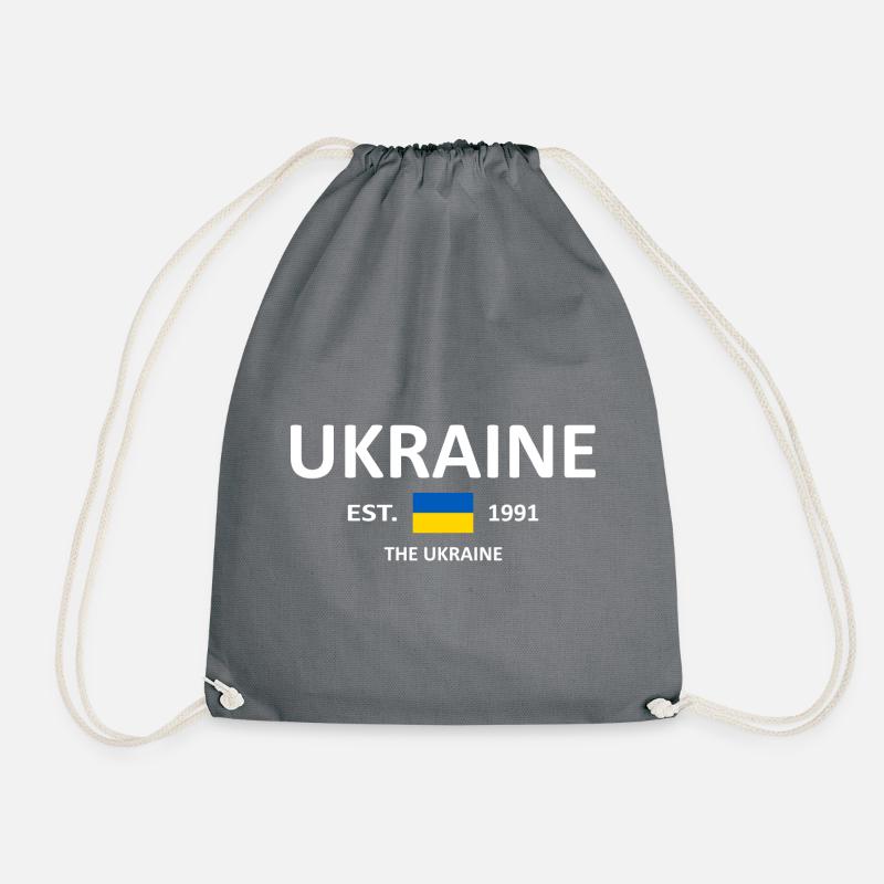UKRAINE - Drawstring Bag - grey