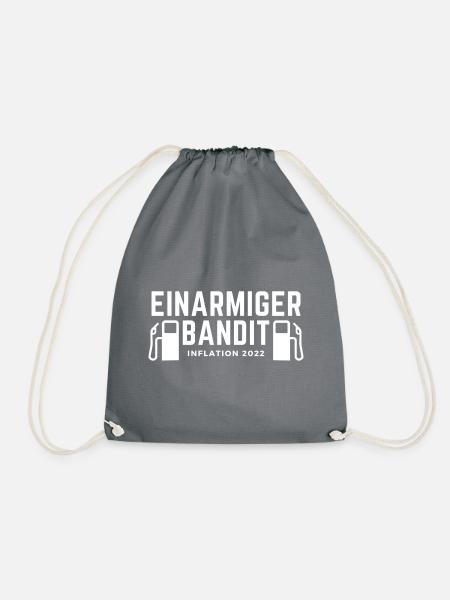 Einarmiger Bandit Lustiger Spruch Tanken Preise - Turnbeutel - Grau