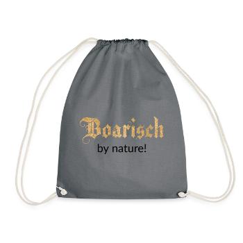 Boarisch by nature! Bayern - Turnbeutel - Grau - Vorne
