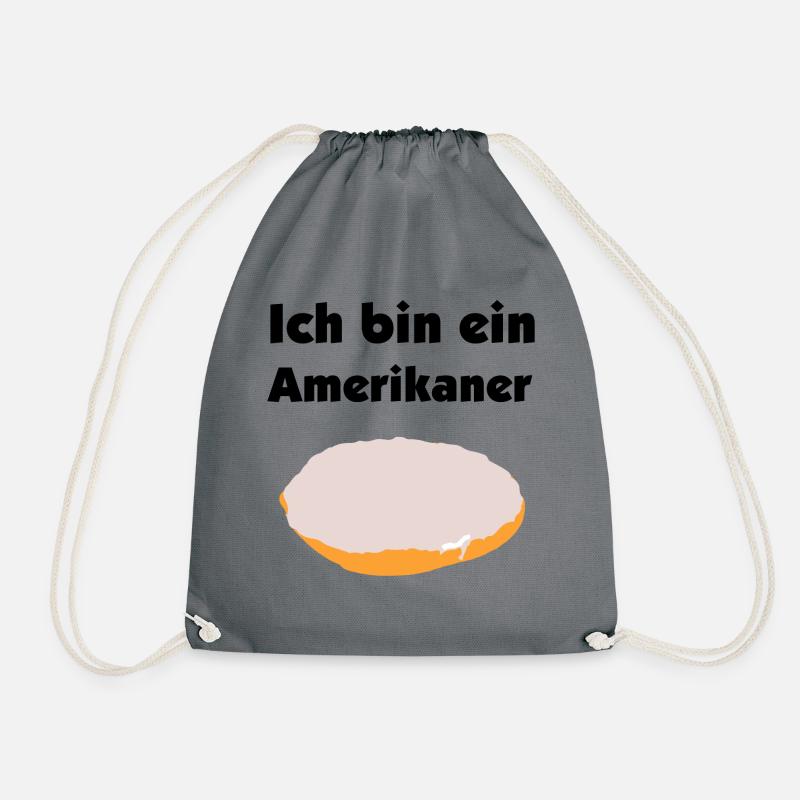 American - Drawstring Bag - grey