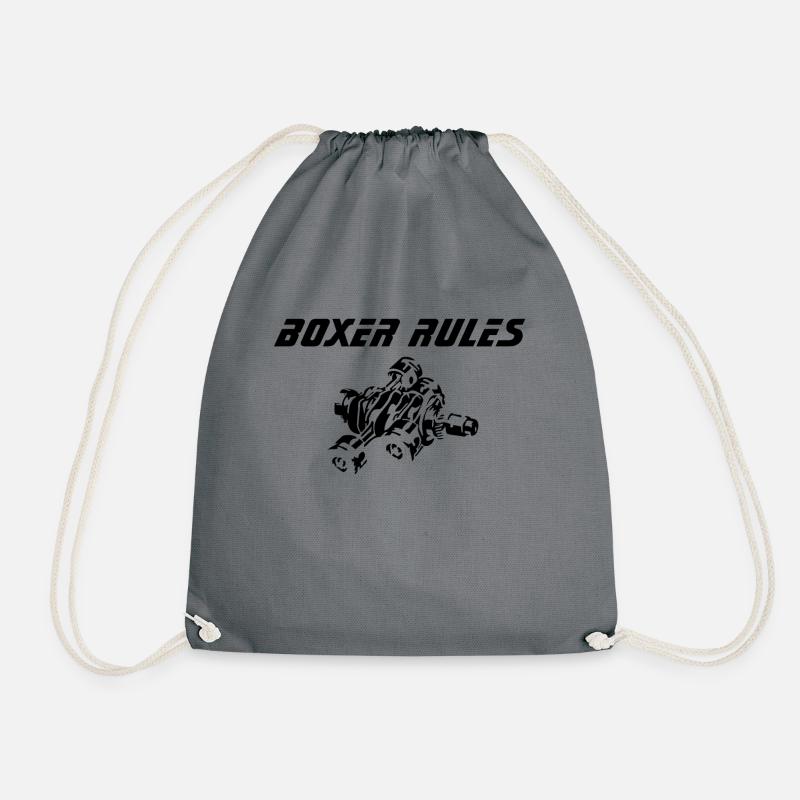 Boxer Rules - Drawstring Bag - grey