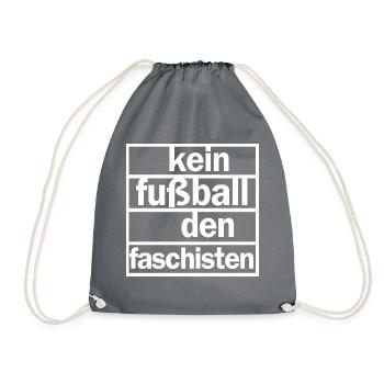 No football the fascists - Drawstring Bag - grey - Front