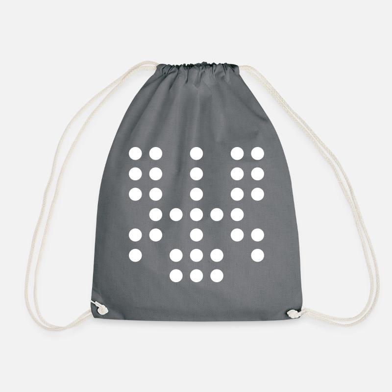 RandomWhiteDot20 - Turnbeutel - Grau