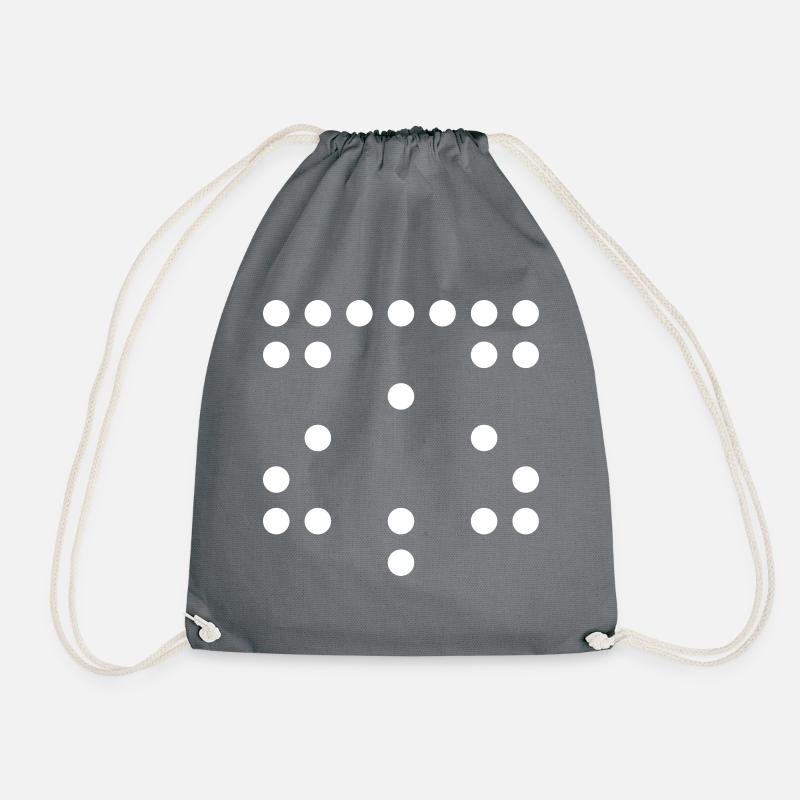 RandomWhiteDot21 - Drawstring Bag - grey