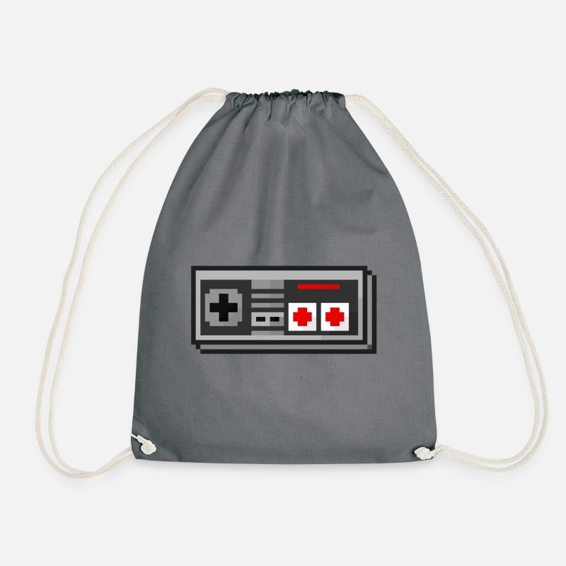 3D Nes Controller - Turnbeutel - Grau