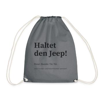 Stop the jeep! - Drawstring Bag - grey - Front