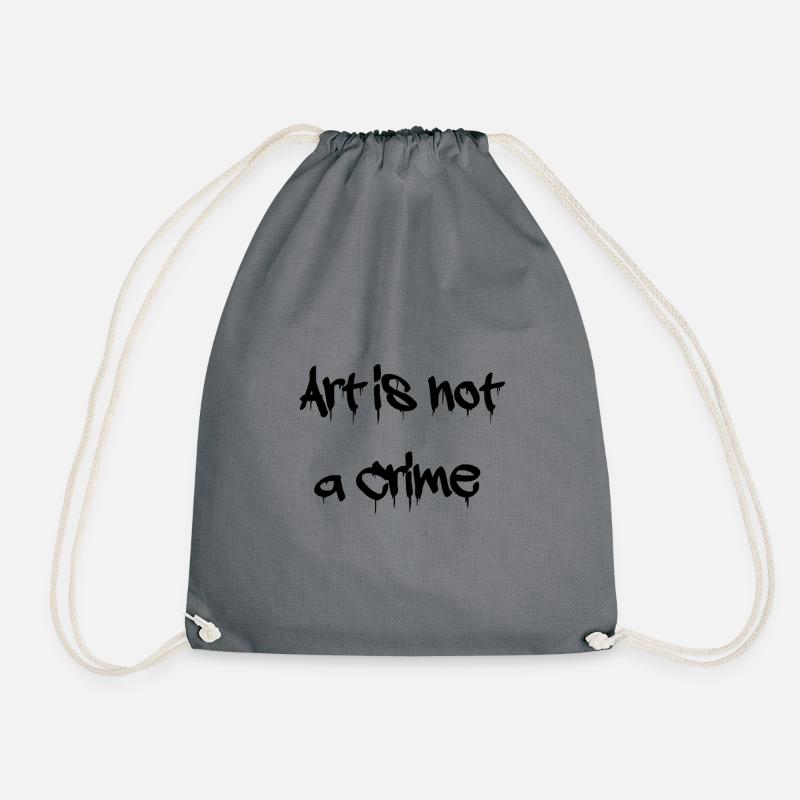 Art is not a Crime graffiti style - Turnbeutel - Grau