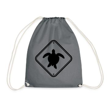 attention zone de bouclier note d'avertissement méfiez-vous des déchets - Sac de sport léger - gris - Devant