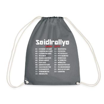 Seidlrallye Seidl Krügerl Sauftour Bier Geschenk - Turnbeutel - Grau - Vorne