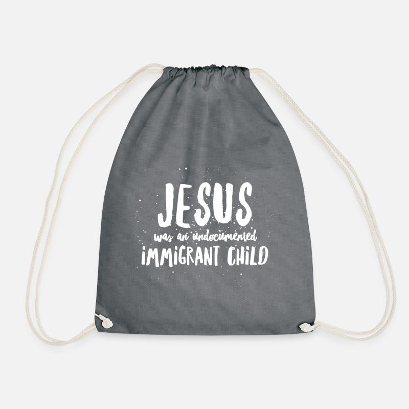 Jesus war ein Kind ohne Papiere - Turnbeutel - Grau