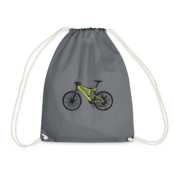 Bike Cycling - Drawstring Bag - grey - Front
