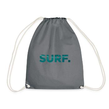 Surf Surfing Surfen Surfer Surferin - Turnbeutel - Grau - Vorne