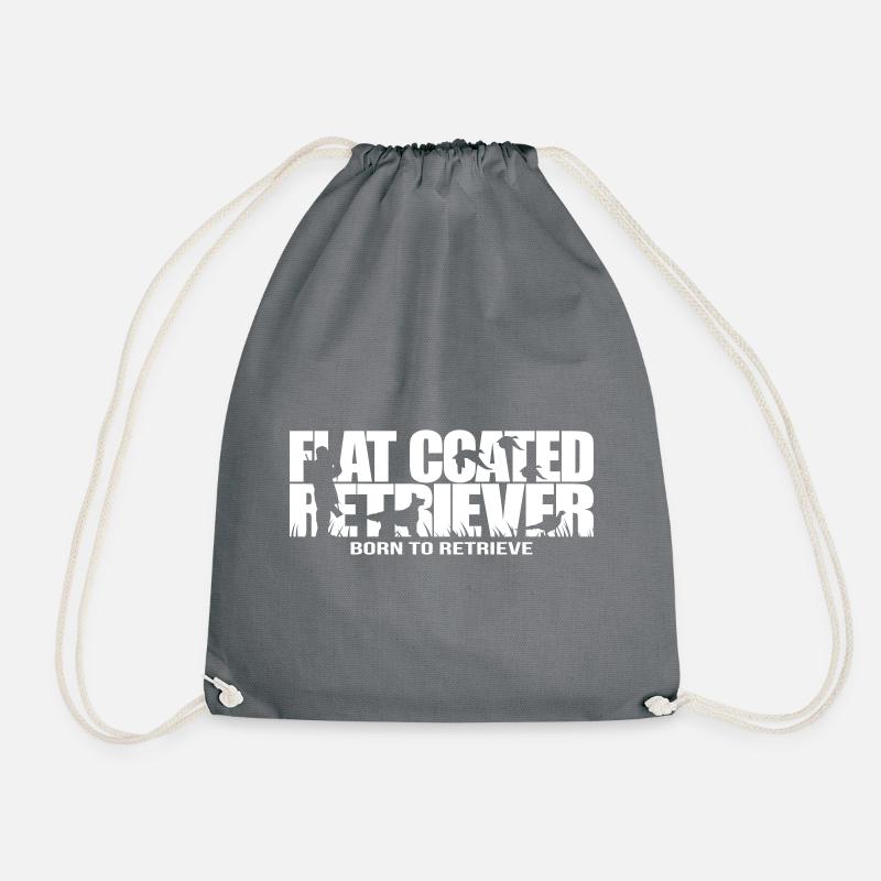 FLAT COATED RETRIEVER born to retrieve Wilsigns - Turnbeutel - Grau