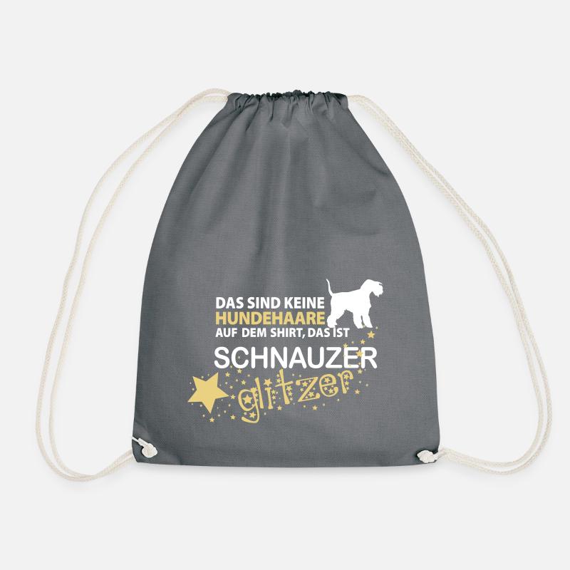 Schnauzer Glitzer - Turnbeutel - Grau