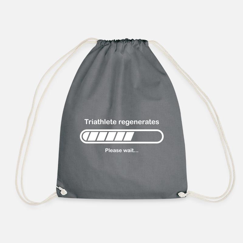 Triathlon - Triathlete regenerated please wait - Drawstring Bag - grey
