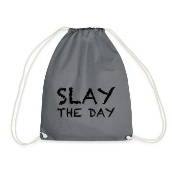Kill the Day | Slay the Day Tee - Drawstring Bag - grey - Front