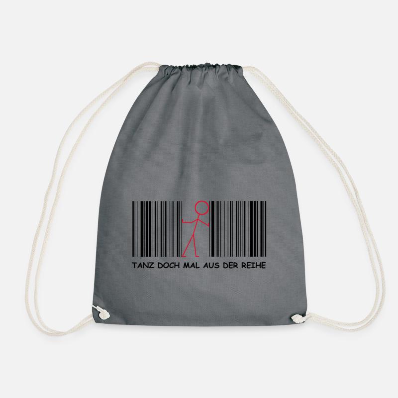 Tanz doch mal aus der Reihe | Barcode - Turnbeutel - Grau
