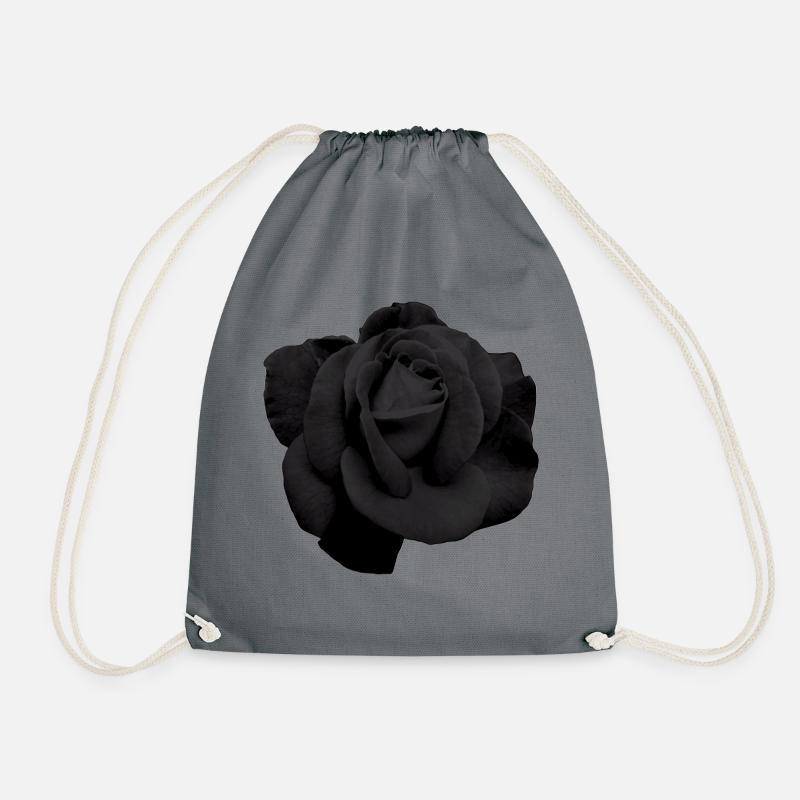 Schwarze Rose - Turnbeutel - Grau