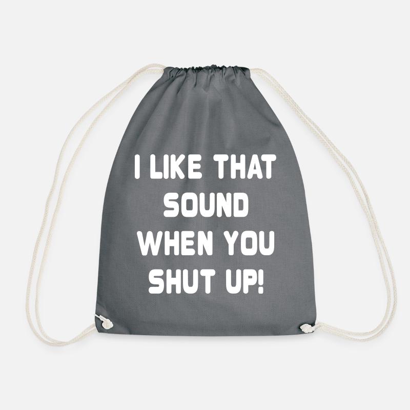 Funny saying - Drawstring Bag - grey