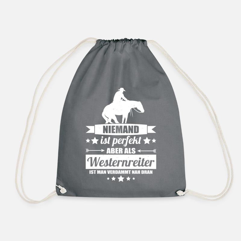Westernreiter - Turnbeutel - Grau