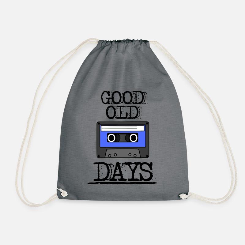 good old Days Kassette blau - Turnbeutel - Grau
