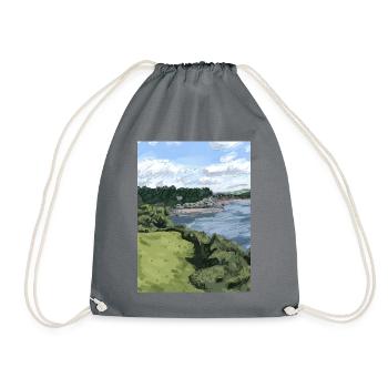 Beer, Devon - Drawstring Bag - grey - Front