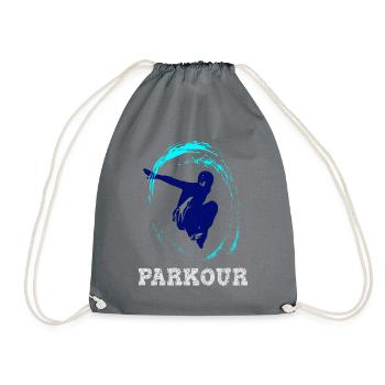 parkour - Drawstring Bag - grey - Front