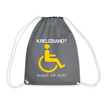 Kreuzbandriss - Turnbeutel - Grau - Vorne