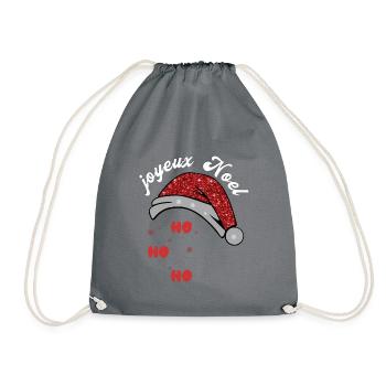 Joyeux Noël - Drawstring Bag - grey - Front