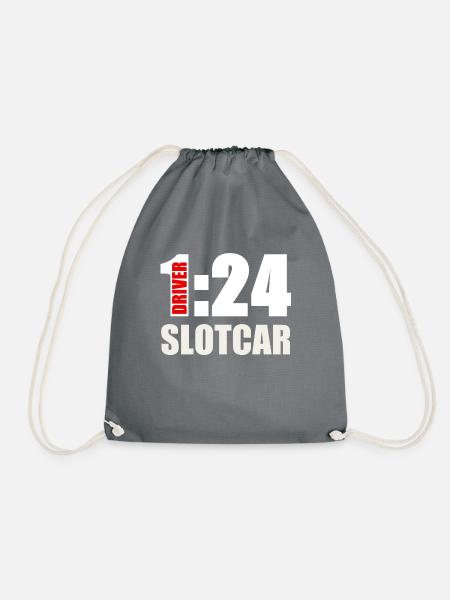 Slotcar 1:24 Carrera Modellsport Geschenk - Turnbeutel - Grau