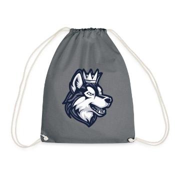 Couronne de chien Husky - Sac de sport léger - gris - Devant