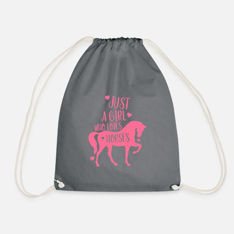 Cheval Cavalier Amoureux des chevaux Gerschenk - Sac de sport léger - gris