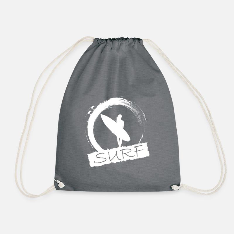 Surfer Girl - Drawstring Bag - grey