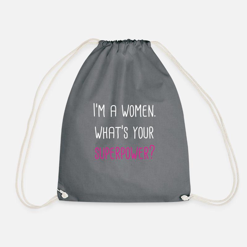 Superpower - Drawstring Bag - grey