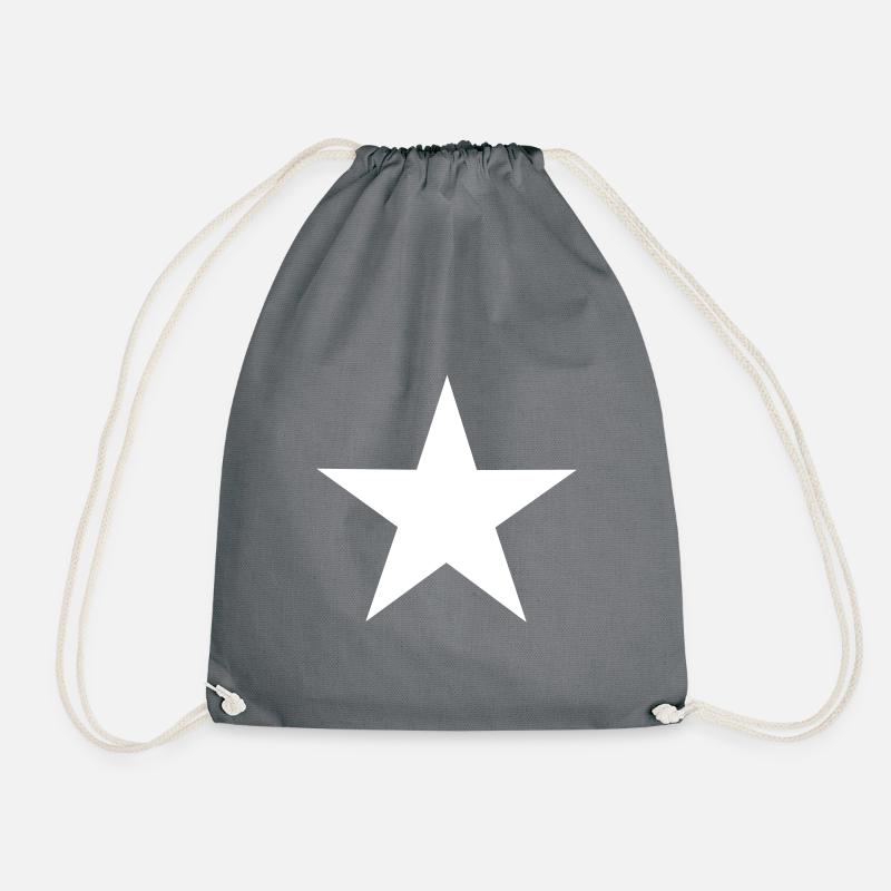 Star - Drawstring Bag - grey