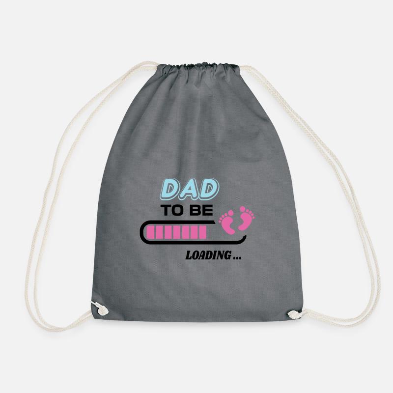 zukünftiger Vater. Warten Sie auf Geburtsgeschenk - Turnbeutel - Grau