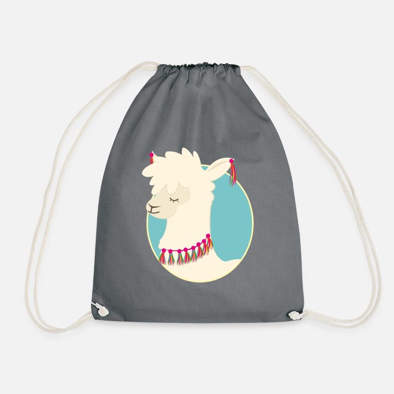 Lama - Turnbeutel - Grau
