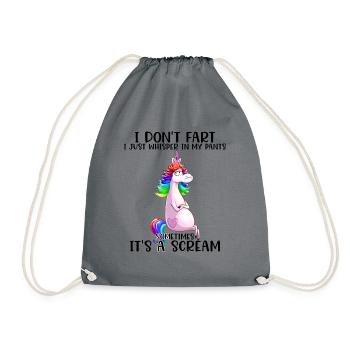 unicorni ne pète pas chuchoter dans mon pantalon - Sac de sport léger - gris - Devant